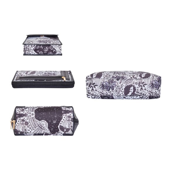Printed Fabric 4-Pcs Combo– Crossbody Bag, Phone Wallet, Wristlet & Cosmetic Bag - Picture 7 of 9